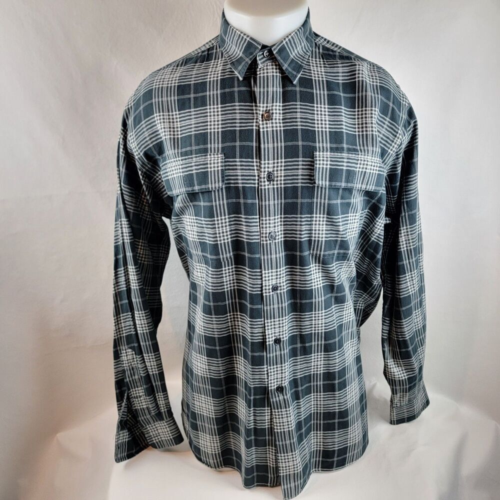 Polo Ralph Lauren Shirt Mens Large Black Plaid Button Up Preppy Classiccore Logo